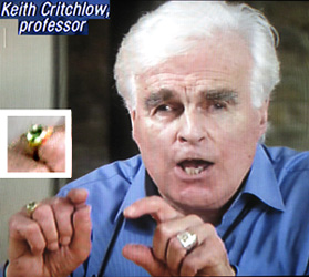 Prof. Keith Crichlow with bogus 'diamond'