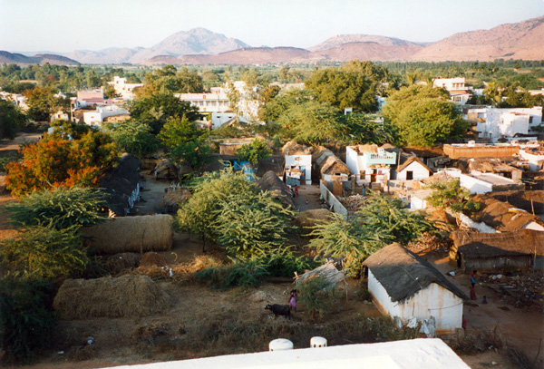 Puttaparthi seen from Prashanthi ashram