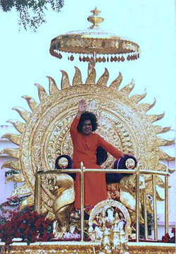 Sai Baba golden chariot 